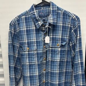 Lucky Brand Blue Plaid Men's Shirt